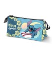 Estuche Portatodo Triple Lilo Y Stitch Kiss