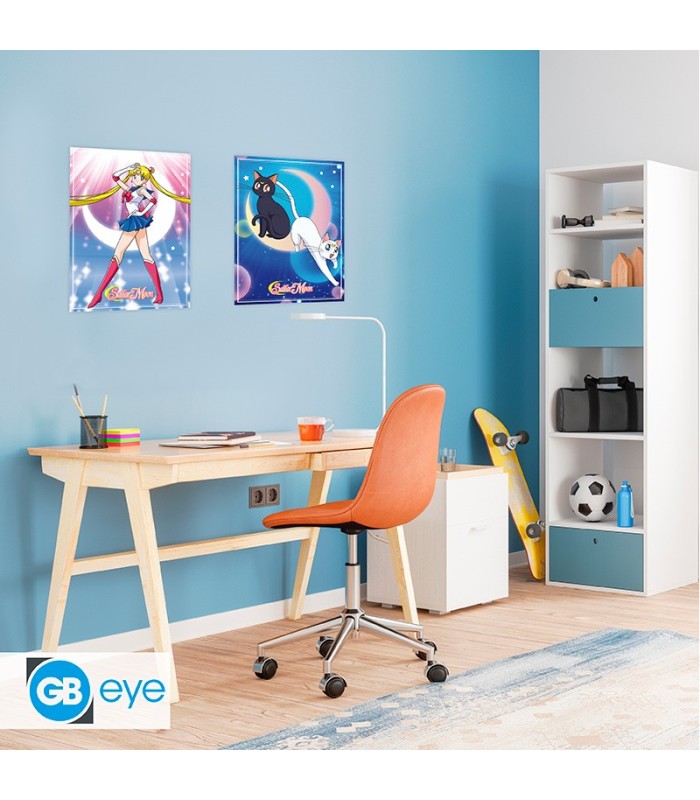 Sailor Moon Set 2 Posters Chibi Sailor Moon y gatos