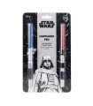 Set De 2 Boligrafos Sables De Luz Star Wars Luke Skywalker Y Darth Vader