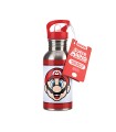 Botella Metálica Con Pajita Super Mario 500 Ml